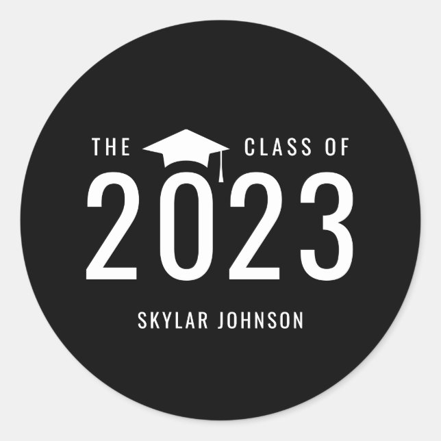 Adesivos de graduação de cor EDITÁVEIS com tiras c (Frente)