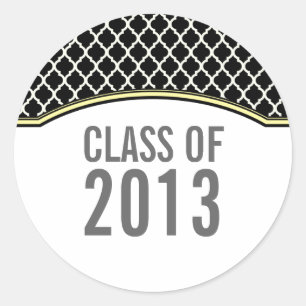 Adesivos de graduação de quatrefoil Elegante amare