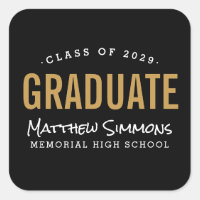 Adesivos de graduação personalizados do Formando m