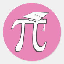 Adesivos de Graduado em Pi Rosa Graduado em Matemá