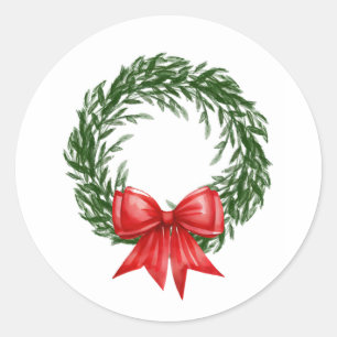 Adesivos de Guirlanda de Natal em Aquarela