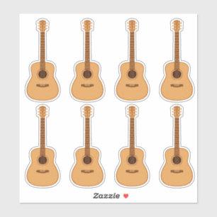 Adesivos de Guitarra Acústica Fofos