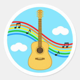 Adesivos de Guitarra Céu Arco-íris Música Crianças