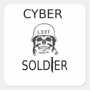 Adesivos de Hacker do Cyber Soldier