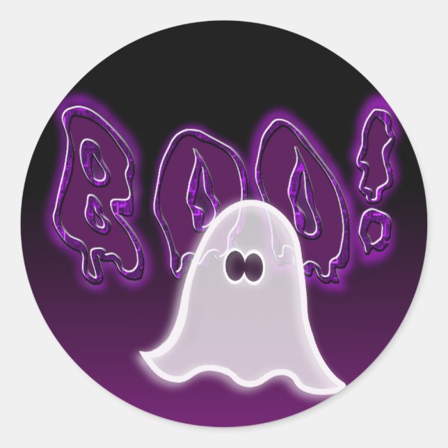Adesivos de Halloween Fantasma Boo (Frente)