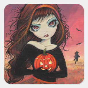 Adesivos de Halloween Fogo de Outono