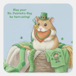 Adesivos de Hamster do Dia de São Patrício