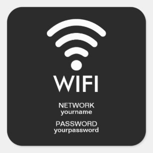 Adesivos de ícone de rede wifi e conexão de senha