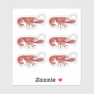 Adesivos de imagem retrô vintage Red Lobster