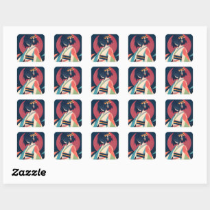 Adesivos de inspiração de anime 1 Lua Carmesim