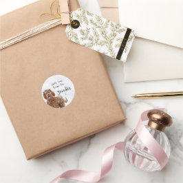 Adesivos de Labradoodle com mensagem personalizada