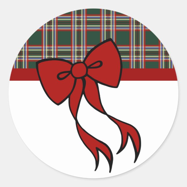 Adesivos de Laço de Natal (Frente)