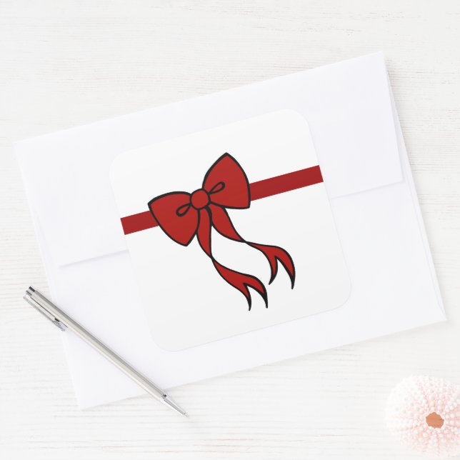 Adesivos de Laço de Natal (Envelope)