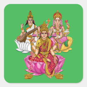 Adesivos de Lakshmi Ganesha