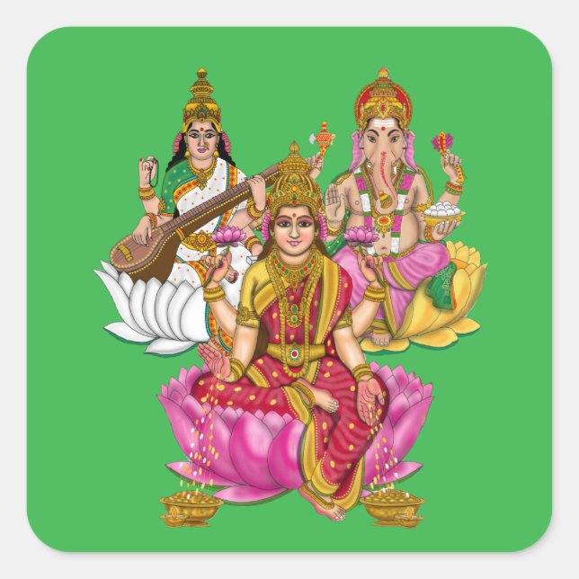 Adesivos de Lakshmi Ganesha (Frente)