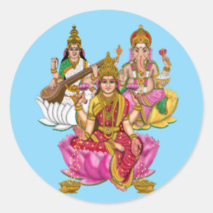 Adesivos de Lakshmi Ganesha