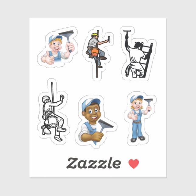 Adesivos de limpeza de janelas (Folha)