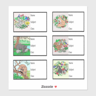 Adesivos de livros escolares