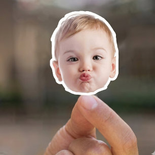 Adesivos de Logo com Foto de Rosto Personalizados