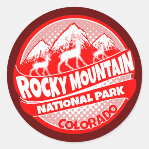 Adesivos de logotipos vermelhos do Rocky Mountain