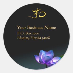 Adesivos de lótus azul