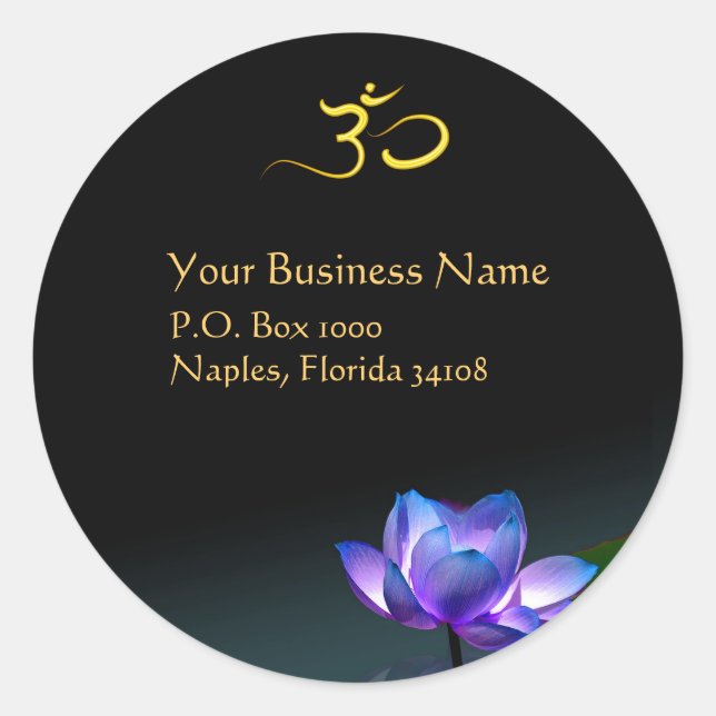 Adesivos de lótus azul (Frente)