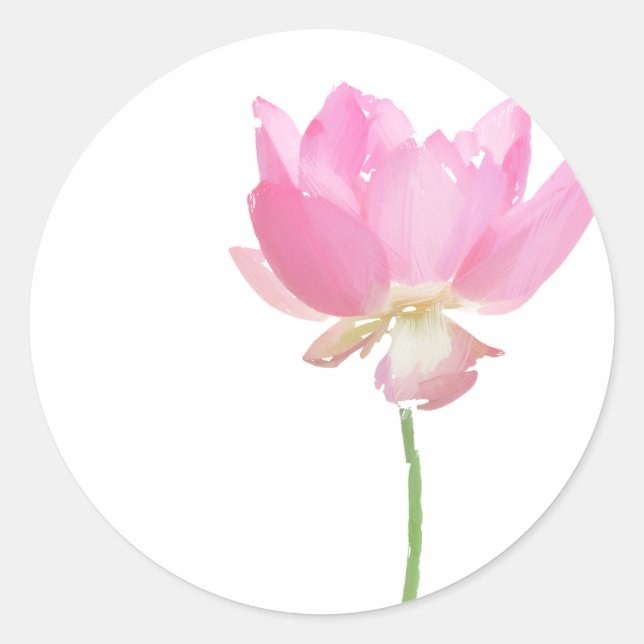 Adesivos de Lótus Rosa Pintada (Frente)