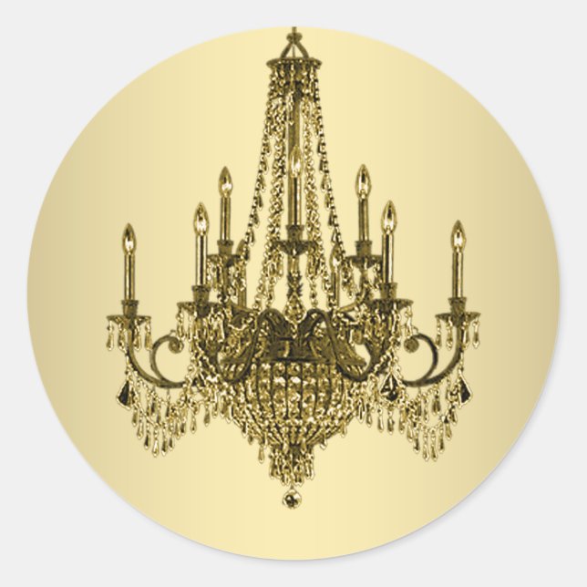 Adesivos de Lustre de Ouro Elegante (Frente)