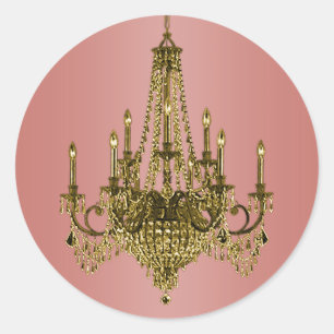 Adesivos de Lustre Rosa Coral e Dourado
