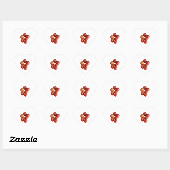 Adesivos de Maçãs e Tomates Frescos (Folha)
