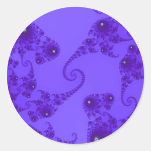 Adesivos de Manada de Cavalos-Marinhos Roxo Azul