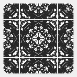 Adesivos de Mandala Pretos e Brancos