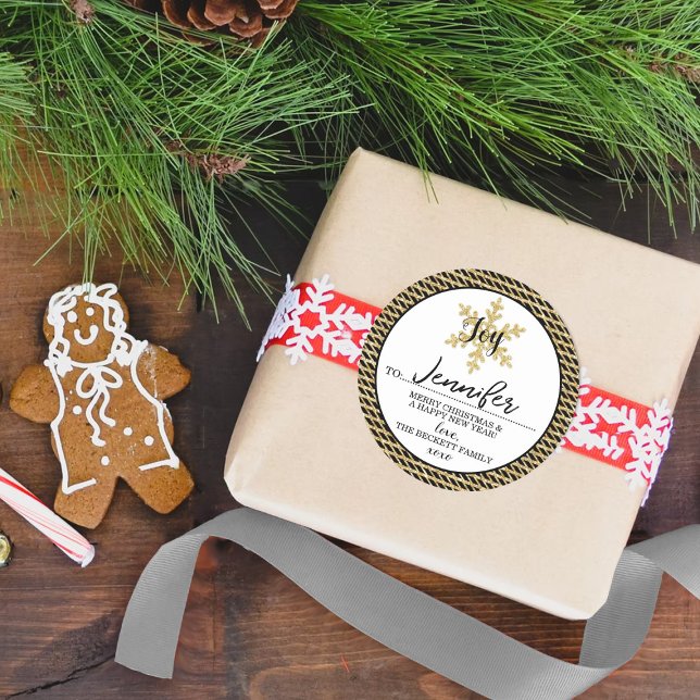 Adesivos de marca personalizados com floco de neve (Criador carregado)