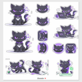 Adesivos de Mascote de Gato
