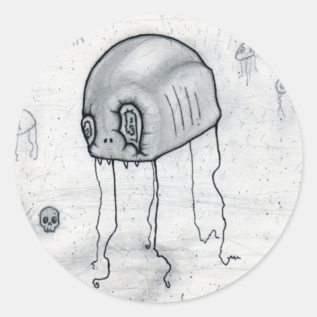 Adesivos de medusas torcidas x6 (Frente)