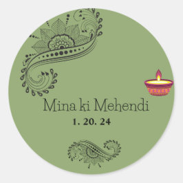 Adesivos de mehendi personalizáveis