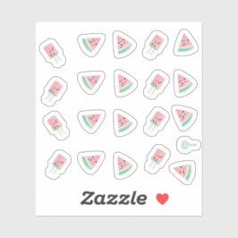 Adesivos de Melancia de Verão em Aquarela