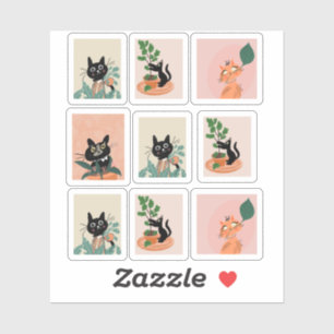 Adesivos de Moldura de Gato Engraçado