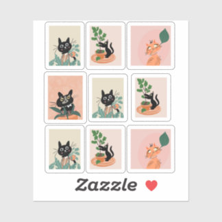 Adesivos de Moldura de Gato Engraçado
