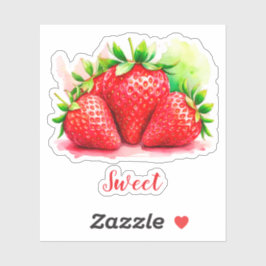 Adesivos de Morango Fofos - Fruta Doce e Suculenta