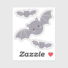 Adesivos de Morcego de Halloween Fofos