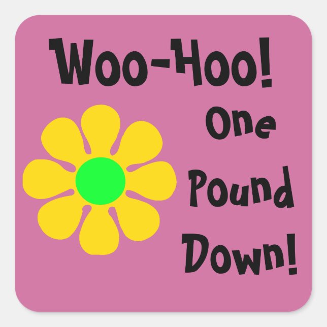 Adesivos de Motivação para Dieta One Pound Down Da (Frente)