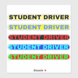 Adesivos de Motorista Estudante (Texto de Motorist
