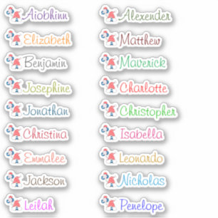 Adesivos de múltiplos nomes personalizados do Gnom