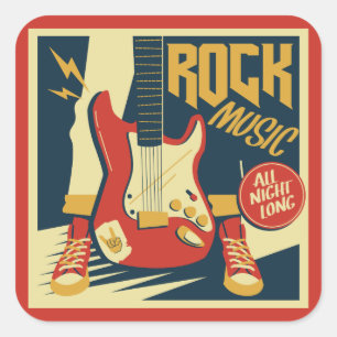 Adesivos de Música Retro Rock