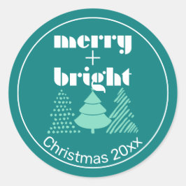 Adesivos de Natal Alegre e Brilhante