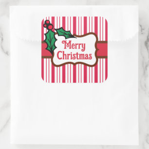 Adesivos de Natal Clássico Peppermint
