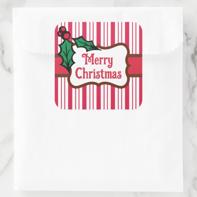Adesivos de Natal Clássico Peppermint  (Bolsa)