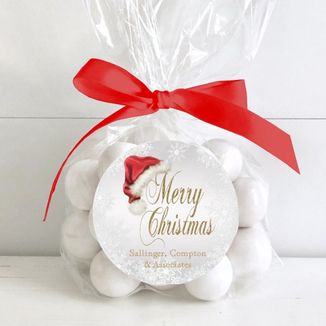 Adesivos de Natal com Chapéu de Papai Noel e Floco (Criador carregado)