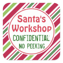 Adesivos de Natal da Oficina Confidencial do Papai